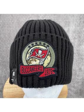 Tampa Bay Buccaneers Hat Beanie Mens One Size Black Camo NFL Football New Era